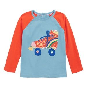 Mini Boden Rollerboot Raglan Tee SZ 5-6y